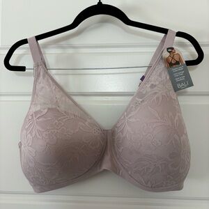Bali Women's Floral Lace Bra - Soft Lavender